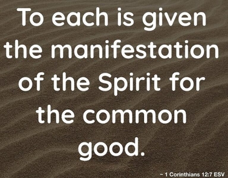 Given for the common good